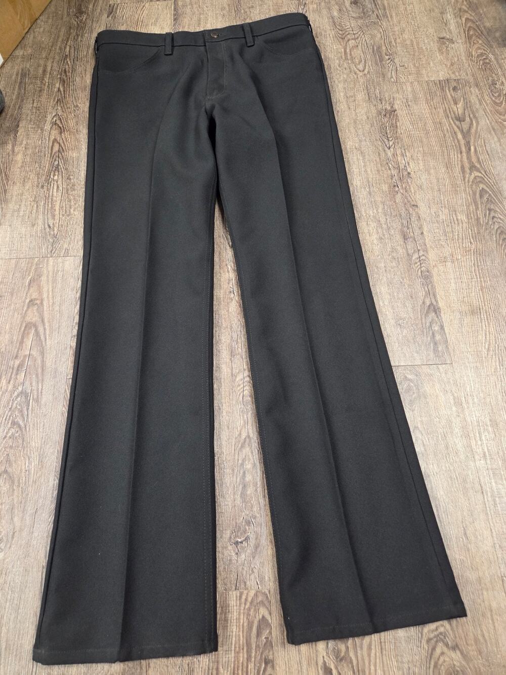 Wrangler Wrancher Black 82BK Dress Pants Polyester Size 36x34